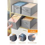 LUXWAY HOME 45x25x20 cm Katlanabilir Kumaş Dolap İçi ve Raf Düzenleyici – Kıyafet Saklama Kutusu Organizer