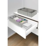 LUXWAY HOME 4’lü Gri Çizgili Dolap ve Çekmece İçi Organizer Set – Katlanabilir Kumaş Düzenleyici Saklama Kutular