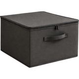 Luxway Home Antrasit 4'lü Set Çok Amaçlı Baza ve Dolap Içi Düzenleyici Kutu Hurç 35X42X23 cm