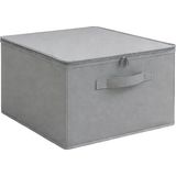 Luxway Home Gri 4'lü Set Çok Amaçlı Baza ve Dolap Içi Düzenleyici Kutu Hurç 35X42X23 cm