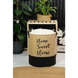 Luxway Home Jüt Su Geçirmez Tabanlı Fileli Sepet – 37X40 cm Katlanabilir Kirli Çamaşır ve Oyuncak Çamaşır Sepeti - 36 x 40 - Kahverengi