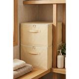 LUXWAY HOME Krem 2'li Set Çok Amaçlı Baza ve Dolap İçi Düzenleyici Kutu Hurç 35x42x23 cm