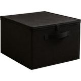 Luxway Home Siyah 2'li Set Çok Amaçlı Baza ve Dolap Içi Düzenleyici Kutu Hurç 35X42X23 cm - 2 Adet