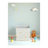 LUXWAY HOME Yıldız Desenli Kapaksız Dekoratif Saklama Kutusu – 30x30x30 cm Oyuncak Düzenleyici