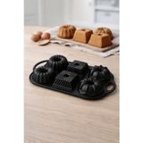 Luxxa Home Hexa 6'lı Muffin Döküm Kek Kalıbı Siyah