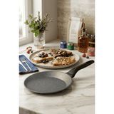 Luxxa Home Panface Krep Tavası 26 cm | Döküm Alüminyum Granit Kaplama Krep & Gözleme Tavası Antrasit