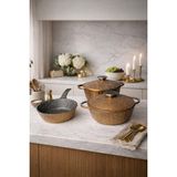 Luxxa Home Roma Serisi 5 Parça Mini Döküm Tencere Seti Gold
