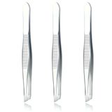 Luxxii I (3 Paket) Eğimli Cımbız - Hassas Paslanmaz Çelik Eğimli Uçlu Cımbız Saç ve Kaşlar için Saç Ekici Kişisel Bakım (Gümüş Tonu)