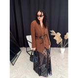 Luz Dantel Maxi Etek - Siyah - XL