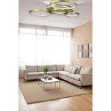 Luzarana Yaman Modern Tasarım Eskitme Renk Beyaz Ledli Cafe - Mutfak - Salon LED Avize - Metal