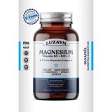 LUZAYN Magnezyum (Bisglisinat, Sitrat, Malat, Taurat, L-Treonat) + B6, B12, C - Vit, D-3, Hyalüronik Asit - 0