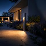 Luzerra 75 cm Alüminyum Bahçe Aydınlatması Bollard – GU10 Duylu Modern Yürüyüş Yolu Lambası, 3000K Işık Uyumluluğu, Elektrostatik Toz Boyalı Dış Mekan Aydınlatma Direği