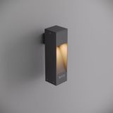 Luzerra Modern Dış Mekan Duvar Apliği - 7W Enerji Tasarruflu LED Bahçe Lambası - IP65 Su Geçirmez Antrasit Gri Cephe Aydınlatması - Korozyona Dayanıklı Alüminyum Gövde - Dekoratif Dış Cephe Lambası