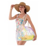 Luzza Bag Hologram Crystal Beach Bag Baskılı Plaj Çantası