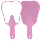 LVCHEN Sevimli Diş Şekilli Plastik El Aynaları - Diş El Aynası Yüksek Çözünürlüklü Makyaj Aynası Saplı Diş Ofis Dekorasyonları Oral Klinik Salon Berber için Delikli (Pembe)