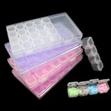 LVDGE Renkli 4'lü Paket 28 Izgara (112 Yuva) Elmas, Boyama, Nakış, Boncuk, Tırnak Sanatı ve El Sanatları Malzemeleri için Plastik Şeffaf Mini Depolama Organizatör Kutuları, Küçük Bulgular