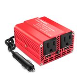 LVYUAN Araçlar için 150W Güç Çevirici, 12V DC - 110V AC Araba Fişi Adaptörü Çıkış Dönüştürücü 6.2A Çift USB Şarj Bağlantı Noktaları Araba Kamyon RV İnvertörü Yol Gezileri için (Kırmızı, 150W)