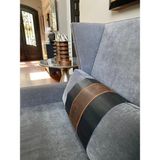 LWA Leather Eskitme Görünümlü Deri Kanepe Örtüsü, El Yapımı Kişiselleştirilmiş Kanepe ve Masa Örtüsü, Birinci Sınıf Deri Iki Tonlu Kanepe Örtüsü - Kahve