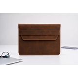 LWA Leather Hakiki Eskitme Deri Zarf Tipi Laptop Kılıfı - 13-17 Inç MacBook & Laptop Uyumlu Çanta 13" - Renk