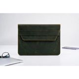 LWA Leather Hakiki Eskitme Deri Zarf Tipi Laptop Kılıfı - 13-17 Inç MacBook & Laptop Uyumlu Çanta 15" - Renk