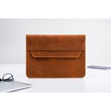 LWA Leather Hakiki Eskitme Deri Zarf Tipi Laptop Kılıfı - 13-17 Inç MacBook & Laptop Uyumlu Çanta 16 ve 16,2" - Renk