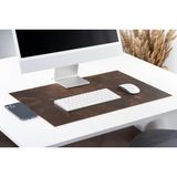 LWA Leather Rustik Deri Masa Matı – El Yapımı 1,5 mm Eskitme Görünümlü Çalışma Masası Koruyucu Acı Kahve 12X24" - 30X60 cm - Açık Kahverengi
