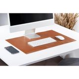 LWA Leather Rustik Deri Masa Matı – El Yapımı 1,5 mm Eskitme Görünümlü Çalışma Masası Koruyucu Açık Kahverengi 12X24" - 30X60 cm - Siyah