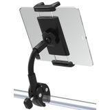 LYFICCS Bisiklet Gidon Tablet Tutacağı, Motosiklet Tablet Tutacağı, Koşu Bandı için Gooseneck ile, Egzersiz Bisikleti, Tablet Kelepçesi iPad Pro 12.9/Air/Mini, iPhone 15/14/13/12 ve 4,7-12,9 inç Cihaz