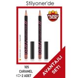 lykd 105 Caramel Dudak Kalemi x2 Adet Mega Avantajlı Set