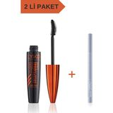 LYKD Exceptional Fan Effect & Curl Maskara - Yelpaze Etkili ve Kıvrım Veren Maskara 173 So Brown Ink Pen Eyeliner - Kahverengi