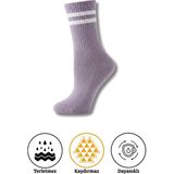 Lykos 1 Çift Mor Yoga Pilates Kaydırmaz Çorap - 35 - 40
