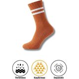Lykos 1 Çift Turuncu Yoga Pilates Kaydırmaz Çorap - 35 - 40