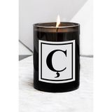Lyn Home & Decor C Harfi Büyük Boy Siyah Bardak Mum - 1 Adet