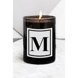 Lyn Home & Decor M Harfi Büyük Boy Siyah Bardak Mum - 1 Adet