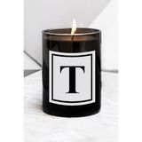 Lyn Home & Decor T Harfi Büyük Boy Siyah Bardak Mum - 1 Adet