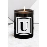 Lyn Home & Decor Ü Harfi Büyük Boy Siyah Bardak Mum - 1 Adet
