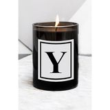 Lyn Home & Decor Y Harfi Büyük Boy Siyah Bardak Mum - 1 Adet