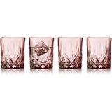 Lyngby Glas Sorrento Viski Bardağı 4 Adet 32 cl Pembe - Renkli