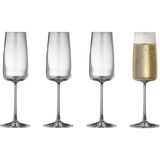 Lyngby Glas Zero Şampanya Kadehi 4 Adet 30 cl - Renkli
