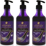Lyonsey 3x500 ml Silver Gümüş Mor Şampuan