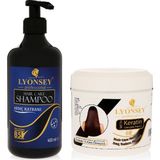 Lyonsey Ardıç Katranı 400 ml Şampuan+Keratin Komplex 500 ml Saç Bakım Maskesi