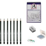 Lyra Eskiz Başlangıç Seti 3 + Dereceli Kalem + A5 Defter + Dağıtıcı Set + Silgi + Açacak + Hamur Silgi - Karışık-Çok Renkli - standart