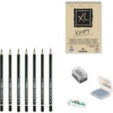 Lyra Eskiz Başlangıç Seti 5 + Dereceli Kalem + A5 Defter + Dağıtıcı Set + Silgi + Açacak + Hamur Silgi - Karışık-Çok Renkli - standart