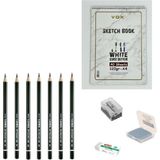 Lyra Eskiz Başlangıç Seti 8 + Dereceli Kalem + A5 Defter + Dağıtıcı Set + Silgi + Açacak + Hamur Silgi - Karışık-Çok Renkli - standart