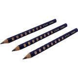 Lyra Groove Jumbo Kurşun Kalem 3'lü Set Mavi Renkli Alıştırma Kalemleri