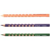 Lyra Groove Jumbo Kuru Boya Kalemi - Mor + Yeşil + Krem - 1 Adet - Çok Renkli