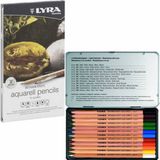 Lyra Rembrandt Aquarell 12 Renk Kuru Kalem Seti - Yüksek Işık Haslığı ve Su ile Çözünme Özelliği