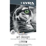 Lyra Rembrandt Art Design Çizim Kalemi, 12'li Metal Kutu, Karışık Dereceler - Çok Renkli