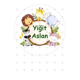 Lyroni Kişiye Özel Yenilebilir Şeker Kağıt Safari Temalı Pasta Süsleme