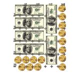 Lyroni Yenilebilir Şeker Kağıt Dollar Coins Temalı Pasta Süsleme